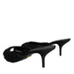 Black Keira Cordonetto Heels Slides Shoes