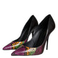 Multicolor Exotic Leather Heels Pumps Shoes