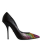 Multicolor Exotic Leather Heels Pumps Shoes