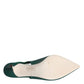 Dark Green DG Amore Leather Slingbacks Shoes