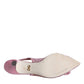 Pink Taormina Lace Crystal Heel Slingbacks Shoes