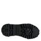 Black Leather Rubber Logo Ankle Boots Shoes