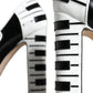 Black White Piano Keys Mary Janes Heels Shoes