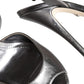 Metallic Silver Leather Keira Platform Sandals Shoes