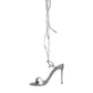 Metalic Silver Strap Stilettos Sandals Shoes