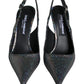 Multicolor Leather Slingback High Heels Sandals Shoes