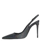Multicolor Leather Slingback High Heels Sandals Shoes