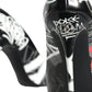 Black Graffiti Leather High Heels Pumps Shoes