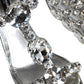 Silver Crystals High Heels Sandals Shoes