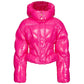 Fuchsia Nylon Jackets & Coat