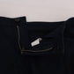 Elegant Blue Slim Fit Cotton Stretch Pants