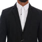 Elegant Black Slim Fit Sport Coat Blazer