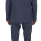 Elegant Blue Slim Fit Men's Suit