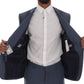 Elegant Blue Slim Fit Men's Suit
