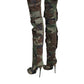 Multicolor Camouflage Knee High Heels Boots Shoes