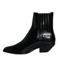 Black Leather Ankle Boots Booties Shoes