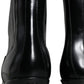 Black Leather Ankle Boots Booties Shoes