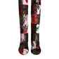 Multicolor Patchwork Print Heeled Boots Shoes