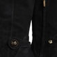Black Suede Leather Logo Knee High Boots Shoes