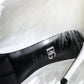 White Fur Leather Heels Mid Calf Boots Shoes