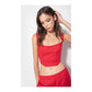 Red Polyester Tops & T-Shirt