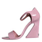 Pink Leather Logo Heels Keira Sandals Shoes