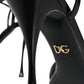 Black KEIRA Heels Ankle Strap Sandals Shoes