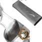 Silver Leather Platform Logo Keira Sandals Shoes