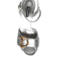 Silver Leather Platform Logo Keira Sandals Shoes