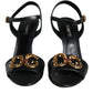 Black DG Amore Leather Keira Sandals Shoes