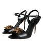 Black DG Amore Leather Keira Sandals Shoes