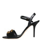 Black DG Amore Leather Keira Sandals Shoes