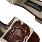 Beige Brown Logo Slides Heels Sandals Shoes