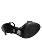 Black KEIRA Heels Ankle Strap Sandals Shoes