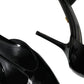 Black Patent Leather T-strap Heels Pumps Shoes