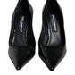Black Patent Leather High Heels Pumps Shoes