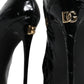 Black Patent Leather High Heels Pumps Shoes