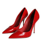 Red Patent Leather High Heels Pumps Shoes
