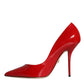 Red Patent Leather High Heels Pumps Shoes