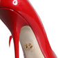 Red Patent Leather High Heels Pumps Shoes