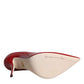 Red Patent Leather High Heels Pumps Shoes