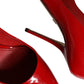 Red Patent Leather High Heels Pumps Shoes