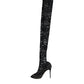 Black Stretch Socks Taormina Lace Boots Shoes