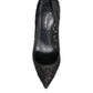 Black Taormina Lace Bellucci Pumps Shoes