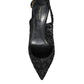 Black Taormina Lace Bellucci Slingbacks Shoes