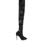 Black Stretch Socks Taormina Lace Boots Shoes