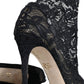Black Stretch Socks Taormina Lace Boots Shoes