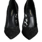 Black Taormina Lace Bellucci Pumps Shoes