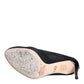 Black Tulle Stretch Ankle Boots Pumps Shoes