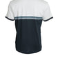 White Blue Cotton Logo Short Sleeve  T-shirt
